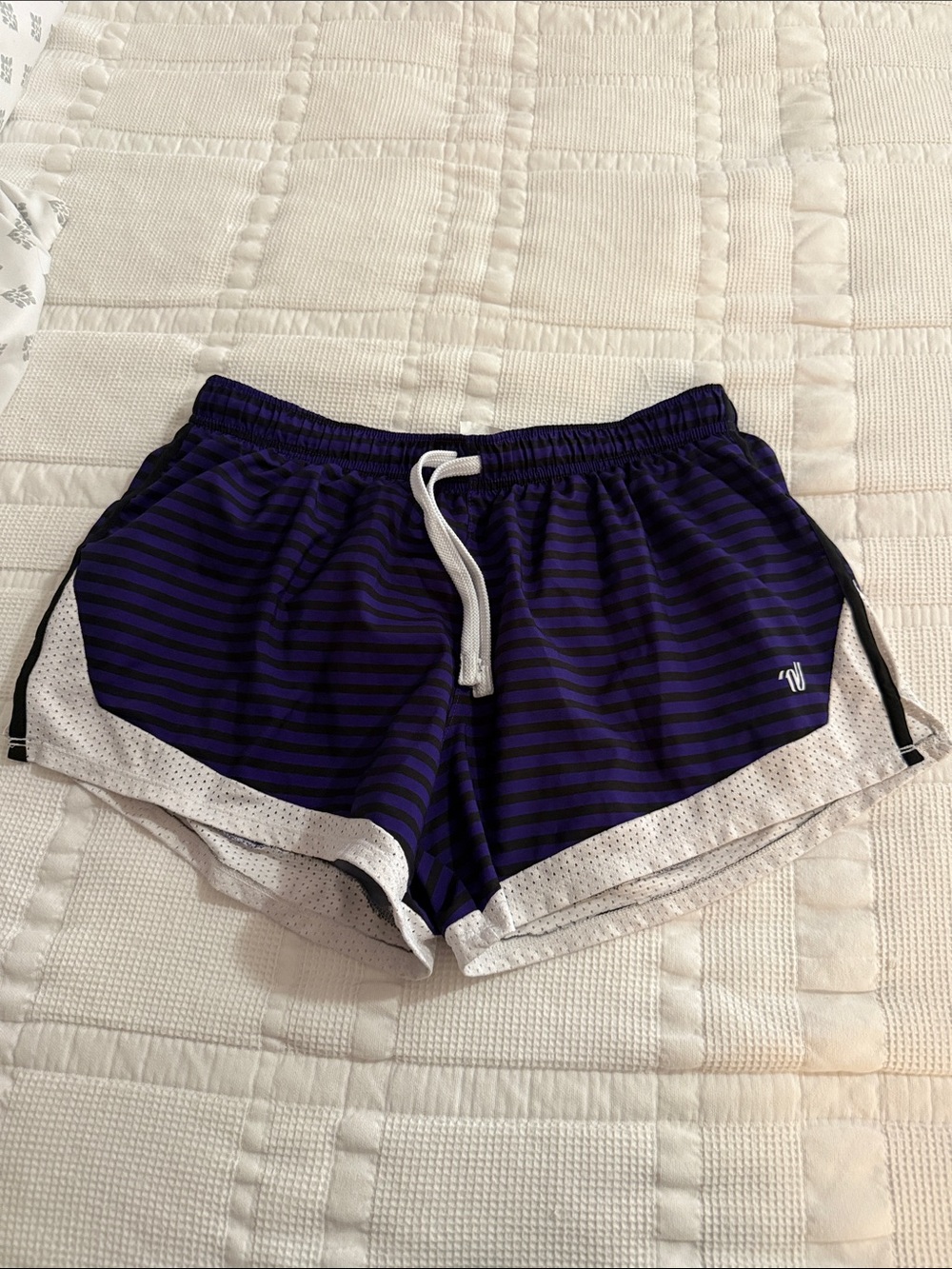 Varsity Spirit Purple Athletic Shorts with White Trim